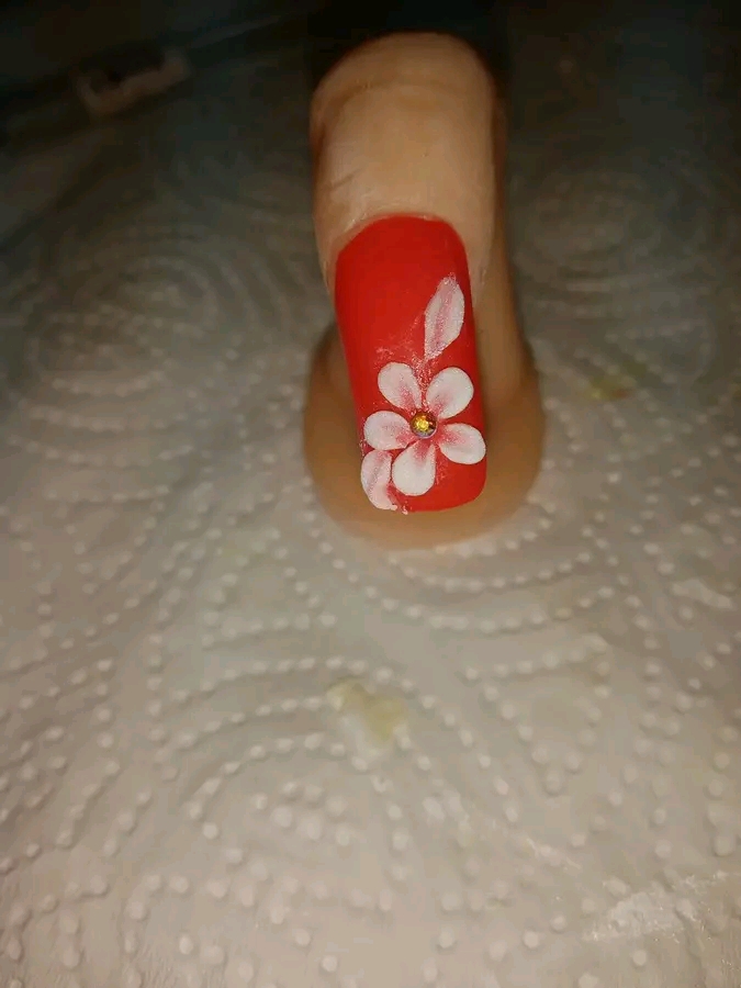 Floral 3D Nail Art